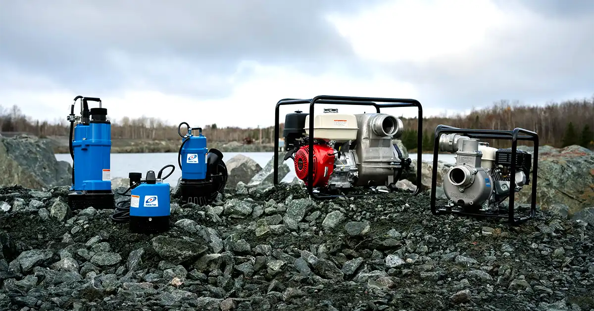 Différents modèles de pompes et génératrices Tsurumi