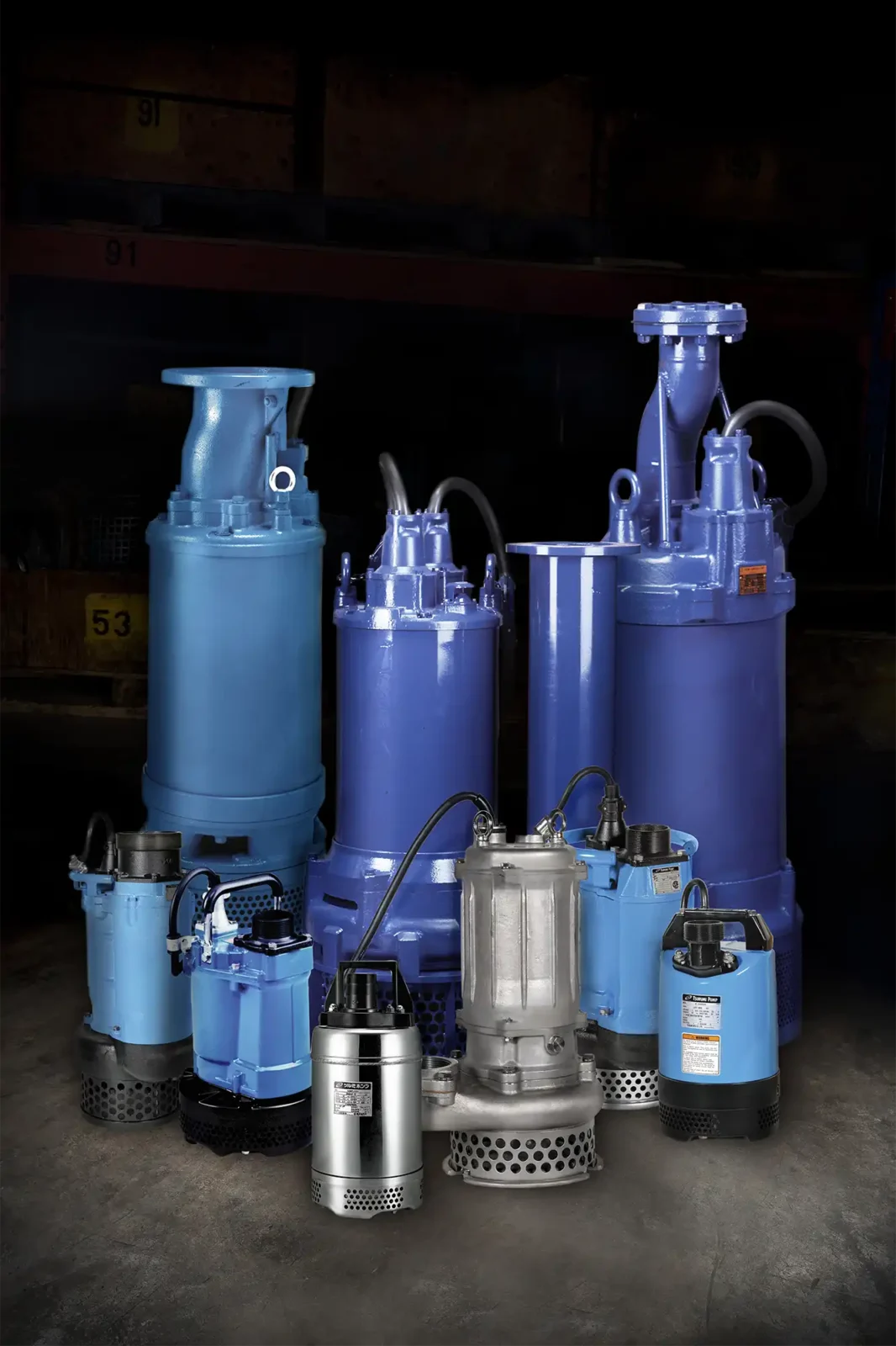 Différents modèles de pompes Tsurumi