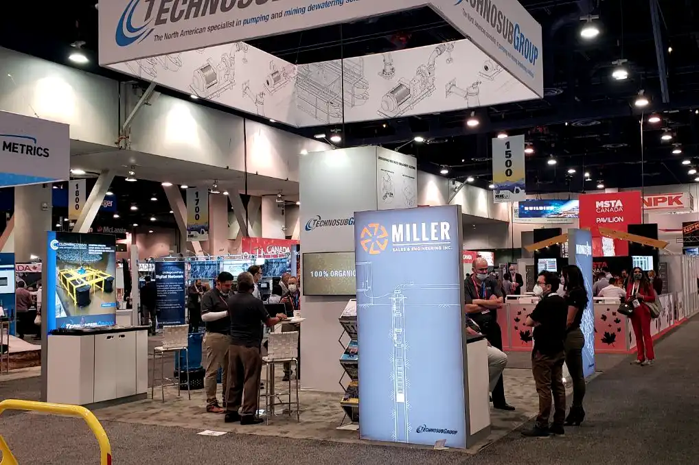 Kiosque du Groupe Technosub au salon MINExpo International à Las Vegas