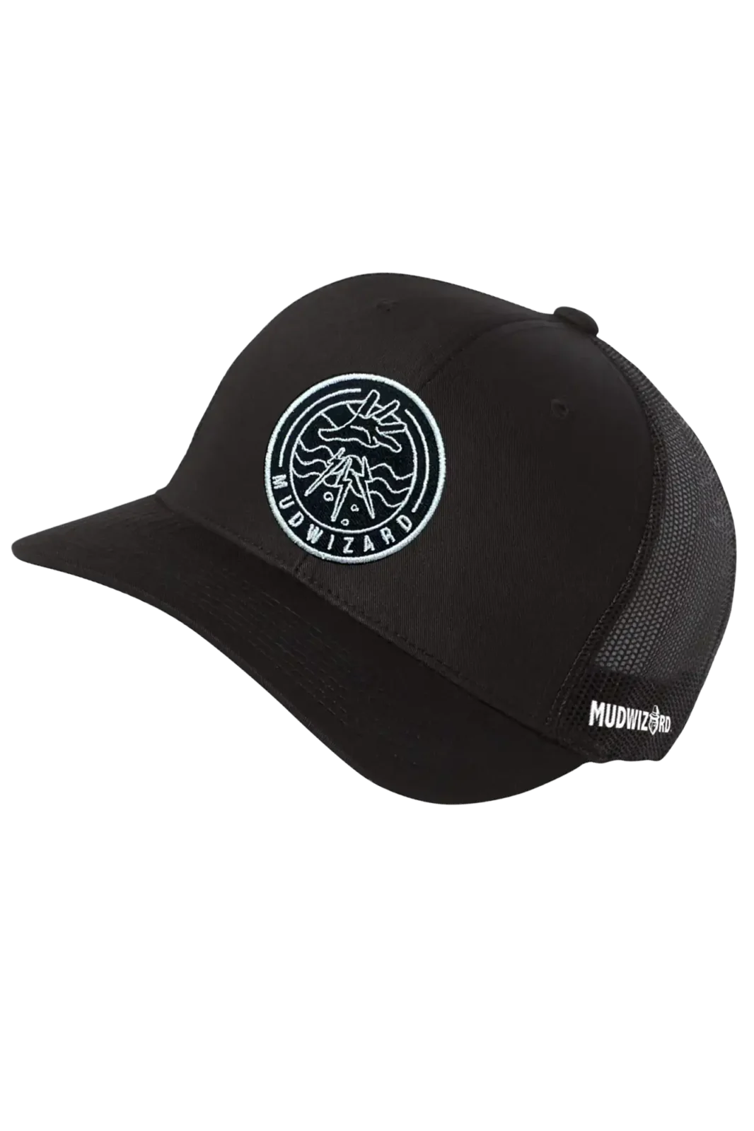 Casquette noire portant la marque de Mudwizard